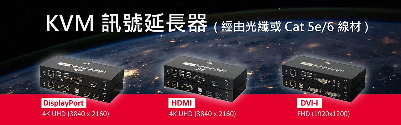 KVM 電腦延伸器 DVI/HDMI/DP